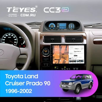 Штатная магнитола Teyes CC3 2K 4/64 Toyota Land Cruiser Prado 90 (1996-2002)