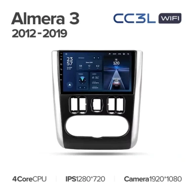 Штатная магнитола Teyes CC3L WiFi 2/32 Nissan Almera 3 G15 (2012-2019) F2