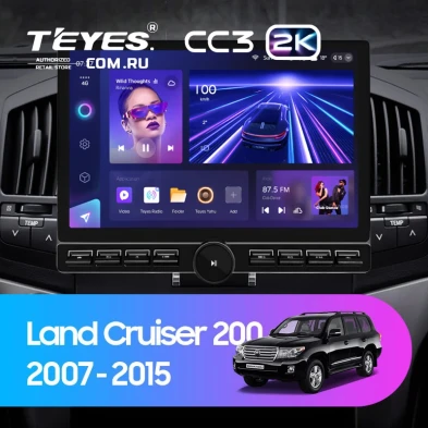 Штатная магнитола Teyes CC3 2K 6/128 Toyota Land Cruiser 200 (2007-2015) F1 (13" с кнопками)