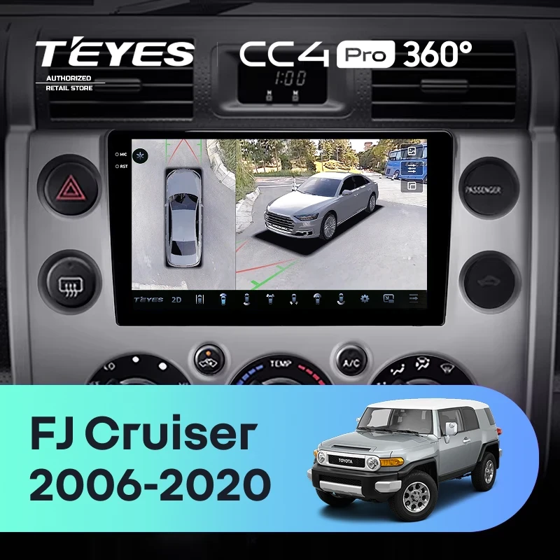 Штатная магнитола Teyes CC4 Pro 360 8/128 Toyota FJ Cruiser J15 (2006-2020) F2