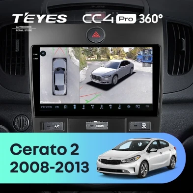 Штатная магнитола Teyes CC4 Pro 360 8/128 Kia Cerato 2 TD (2008-2013) F3