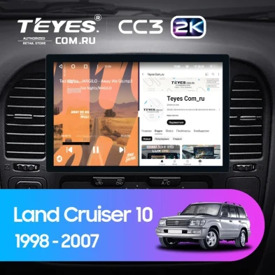 Штатная магнитола Teyes CC3 2K 4/32 Toyota Land Cruiser 10 J100 100 (1998-2007) (11")