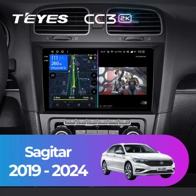 Штатная магнитола Teyes CC3 2K 4/32 Volkswagen Sagitar (2019-2024)