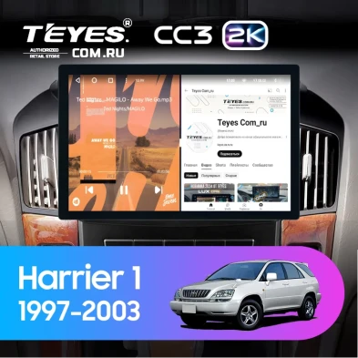 Штатная магнитола Teyes CC3 2K 6/128 Toyota Harrier 1 (XU10) (1997-2003) F2 (11")