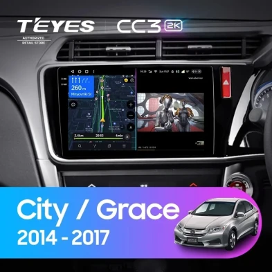 Штатная магнитола Teyes CC3 2K 6/128 Honda City (2014-2017) Тип-B Правый руль