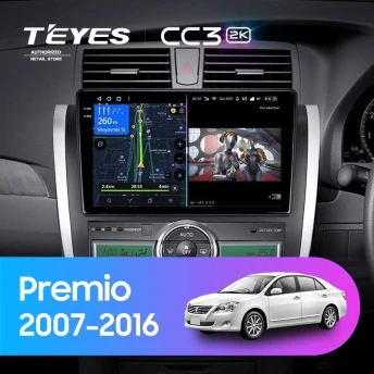 Штатная магнитола Teyes CC3 2K 6/128 Toyota Premio (T260) (2007-2016) Правый руль