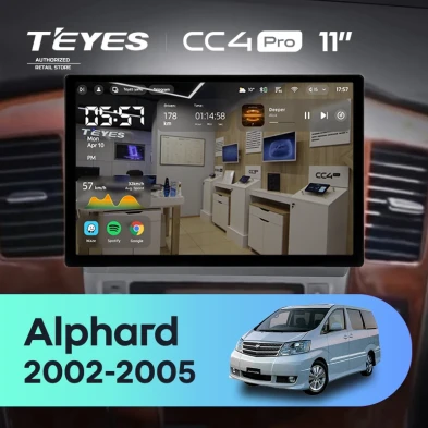 Штатная магнитола Teyes CC4 Pro 12/256 Toyota Alphard 1 H10 (2002-2005) F1 (11")