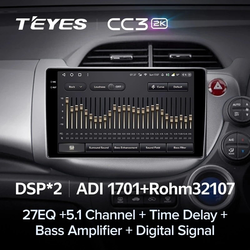 Штатная магнитола Teyes CC3 2K 360 6/128 Honda Jazz 2 GG (2007-2014) Правый руль