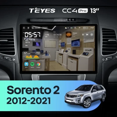 Штатная магнитола Teyes CC4 Pro 12/256 Kia Sorento 2 II XM (2012-2021) F3 (13")