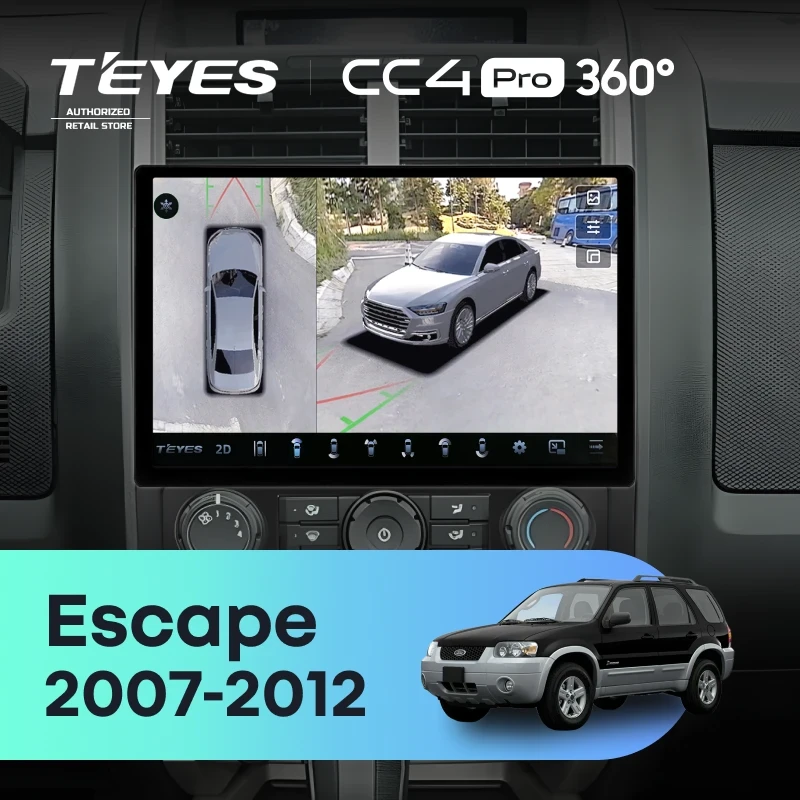 Штатная магнитола Teyes CC4 Pro 360 8/128 Ford Escape (2007-2012) F2 (11")