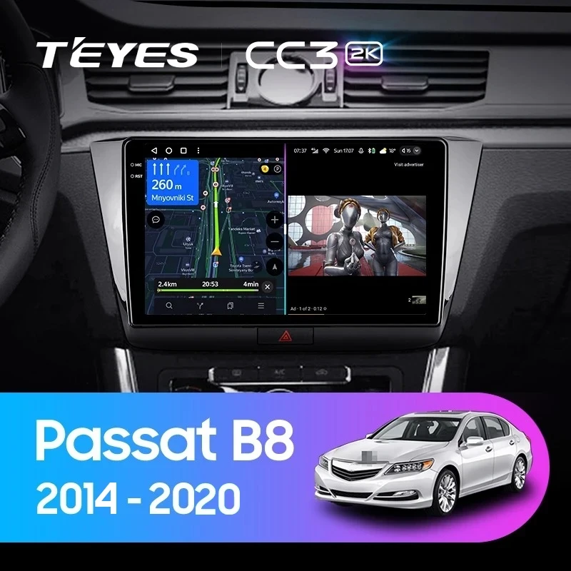 Штатная магнитола Teyes CC3 2K 4/64 Volkswagen Passat B8 (2014-2020)