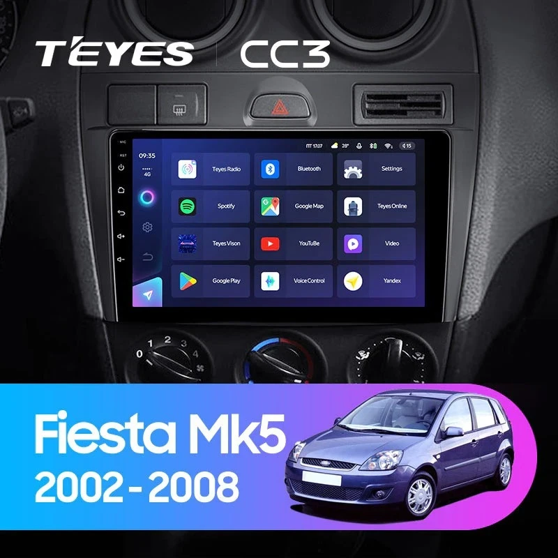 Штатная магнитола Teyes CC3 4/32 Ford Fiesta Mk5 (2002-2008)