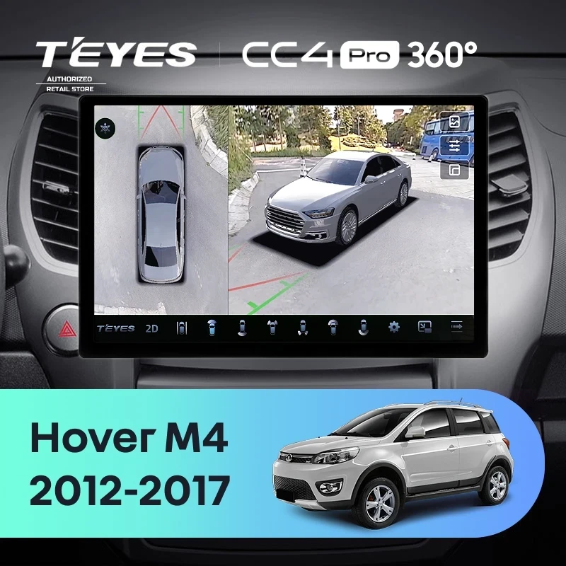 Штатная магнитола Teyes CC4 Pro 360 12/256 Great Wall Hover M4 (2012-2017) (13")