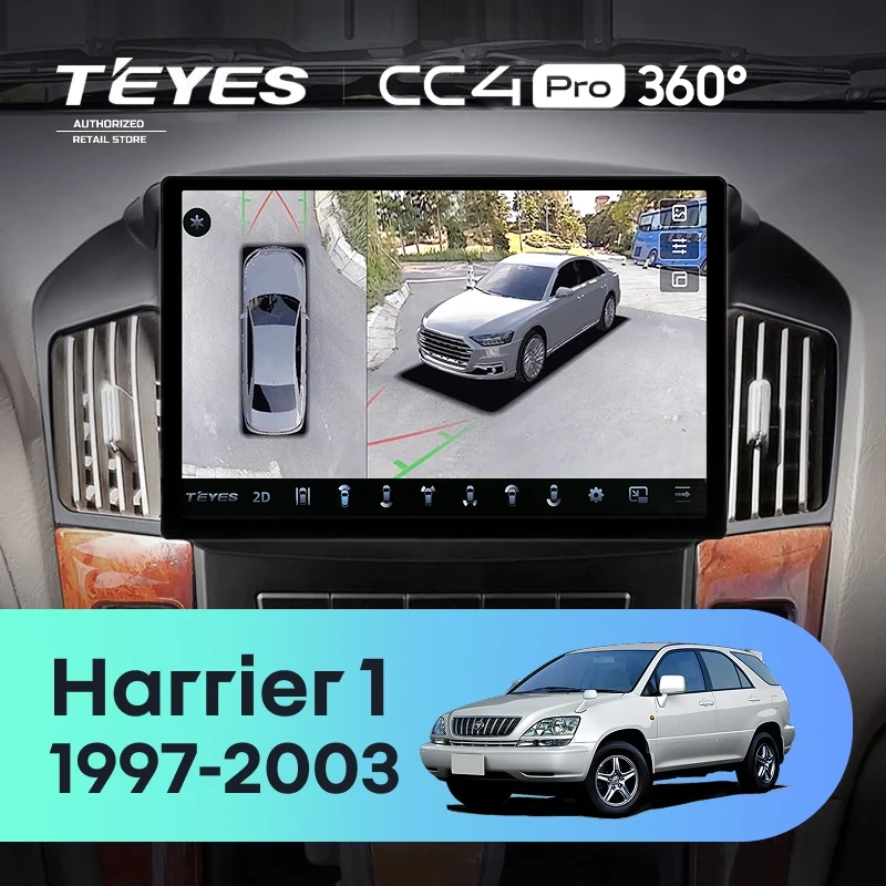 Штатная магнитола Teyes CC4 Pro 360 12/256 Toyota Harrier 1 (XU10) (1997-2003) F2 (11")