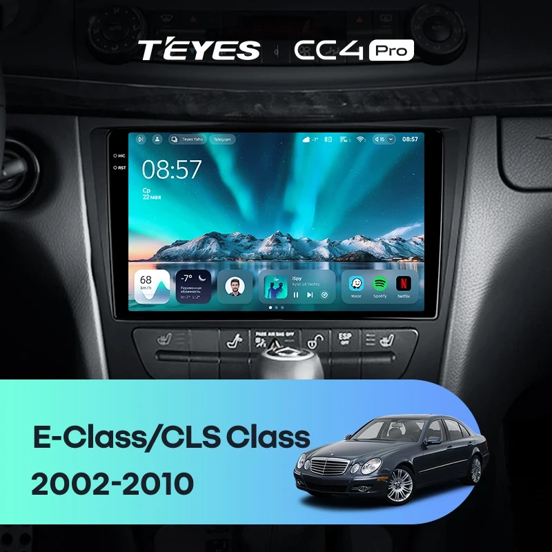 Штатная магнитола Teyes CC4 Pro 12/256 Mercedes-Benz E-Class S211 W211 CLS-Class C219 (2002-2010)