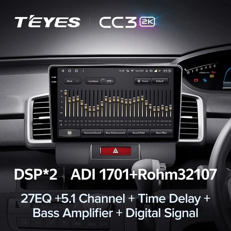 Штатная магнитола Teyes CC3 2K 4/32 Honda Freed 1 (2008-2016) F1 Правый руль