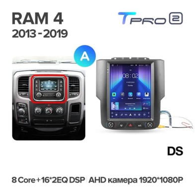 Штатная магнитола Tesla style Teyes TPRO 2 3/32 Dodge Ram 4 IV DJ DS (2013-2019) Тип-A
