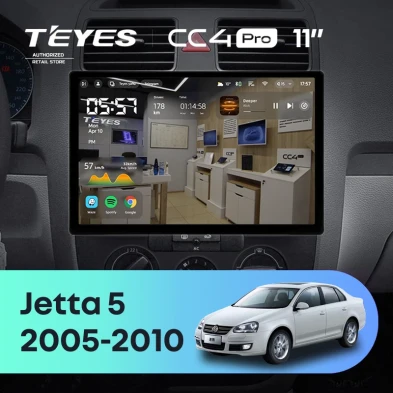 Штатная магнитола Teyes CC4 Pro 8/128 Volkswagen Jetta 5 (2005-2010) F2 (11")