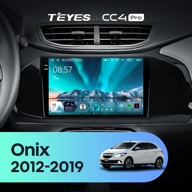 Штатная магнитола Teyes CC4 Pro 12/256 Chevrolet Onix (2012-2019)