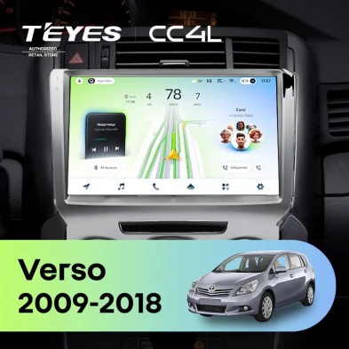 Штатная магнитола Teyes CC4L 6/64 Toyota Verso R20 (2009-2018) F3
