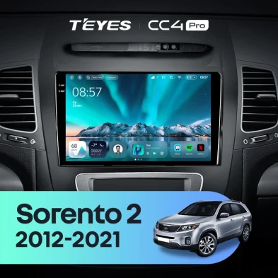 Штатная магнитола Teyes CC4 Pro 8/128 Kia Sorento 2 II XM (2012-2021) F3