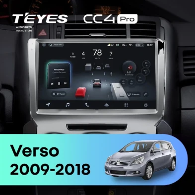 Штатная магнитола Teyes CC4 Pro 12/256 Toyota Verso R20 (2009-2018) F3