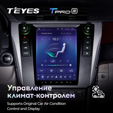 Штатная магнитола Tesla style Teyes TPRO 2 4/64 Toyota Camry 7 XV50 55 (2011-2017)