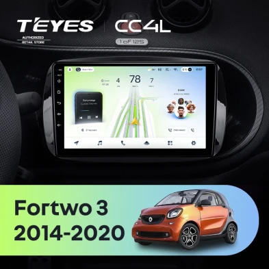 Штатная магнитола Teyes CC4L 6/64 Mercedes-Benz Smart Fortwo 3 C453 A453 W453 (2014-2020)