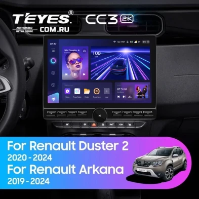 Штатная магнитола Teyes CC3 2K 6/128 Renault Duster HM 2 (2020-2023) F1 (13" с кнопками)