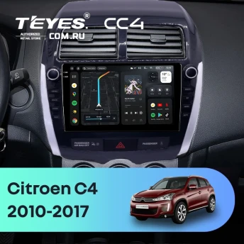 Штатная магнитола Teyes CC4 6/64 Citroen C4 Aircross (2010-2017) Тип-A (9")