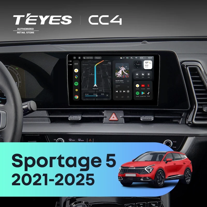 Штатная магнитола Teyes CC4 6/64 Kia Sportage 5 (2021-2026) F1