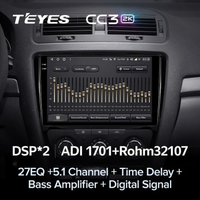 Штатная магнитола Teyes CC3 2K 4/32 Skoda Octavia 2 A5 (2008-2013) (10 inch Universal)