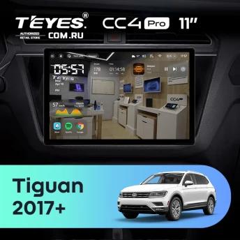 Штатная магнитола Teyes CC4 Pro 8/128 Volkswagen Tiguan 2017+ (11")