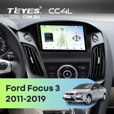Штатная магнитола Teyes CC4L 6/64 Ford Focus 3 (2011-2019) (черная) F3