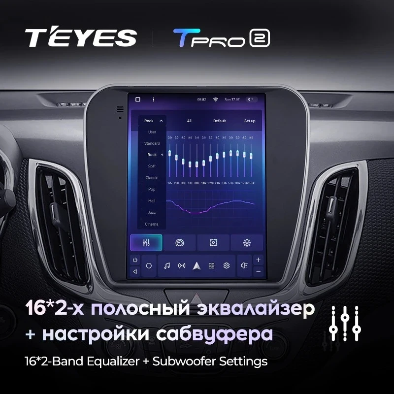 Штатная магнитола Tesla style Teyes TPRO 2 3/32 Chevrolet Equinox 3 (2017-2022)