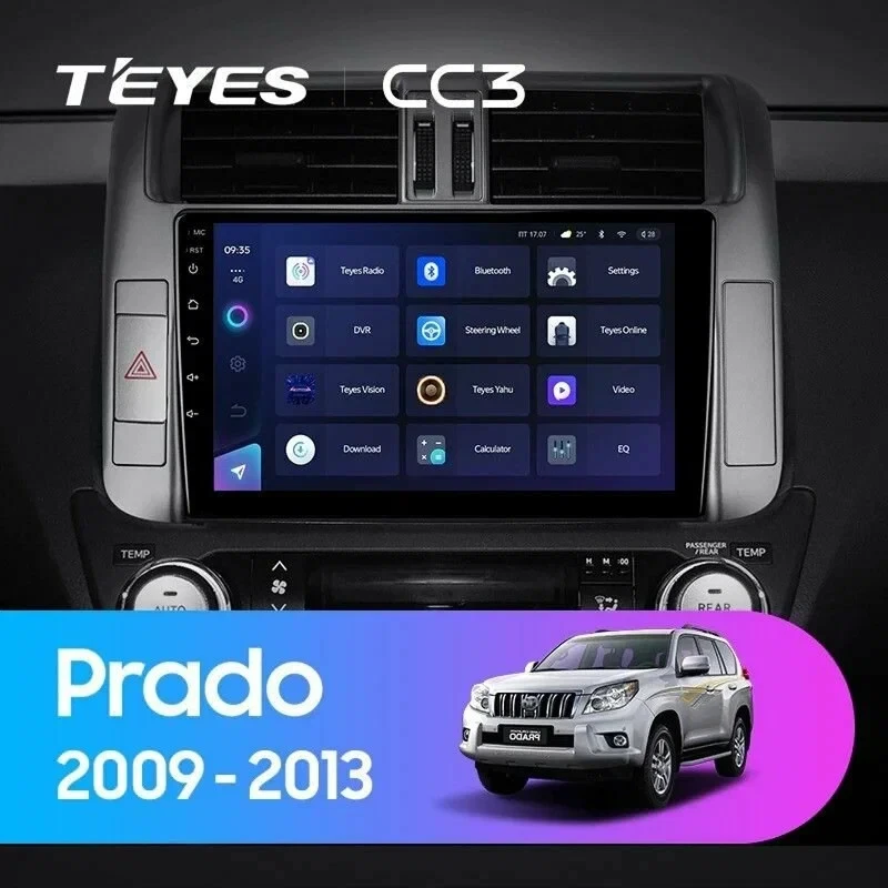 Штатная магнитола Teyes CC3 4/32 Toyota Land Cruiser Prado 150 (2009-2013) F2 Тип-B
