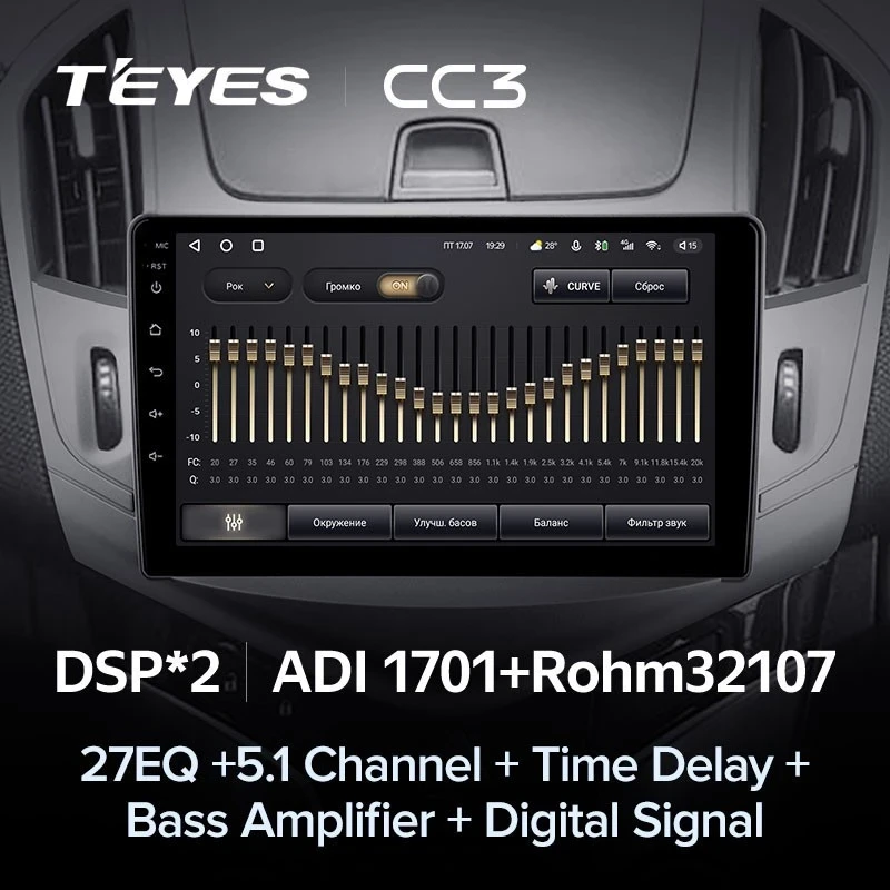 Штатная магнитола Teyes CC3 6/128 Chevrolet Cruze J300 J308 (2012-2015) F1