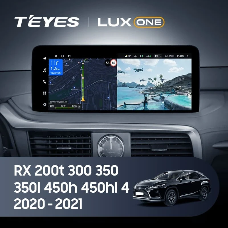 Штатная магнитола Teyes LUX ONE 6/128 Lexus RX200t RX300 RX350 RX350l RX450h RX450hl AL20 IV (2020-2021)