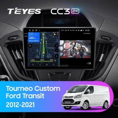 Штатная магнитола Teyes CC3 2K 6/128 Ford Transit (2012-2021) F1