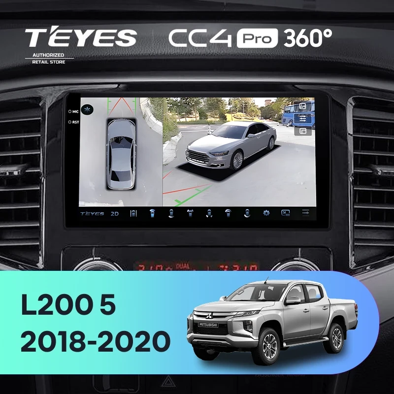 Штатная магнитола Teyes CC4 Pro 360 12/256 Mitsubishi L200 5 (2018-2020) F1