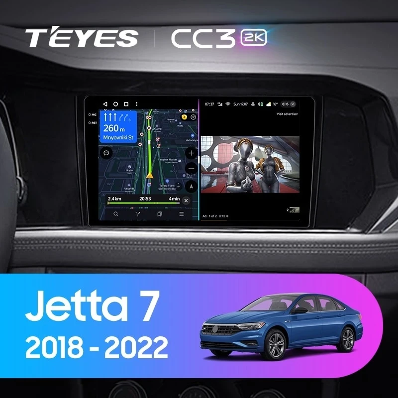 Штатная магнитола Teyes CC3 2K 360 6/128 Volkswagen Jetta 7 (2018-2022)