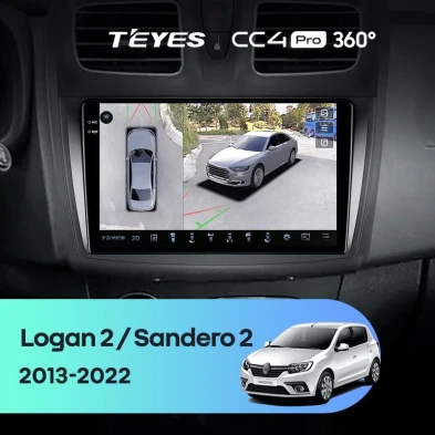 Штатная магнитола Teyes CC4 Pro 360 12/256 Renault Logan 2 (2012-2022) F2