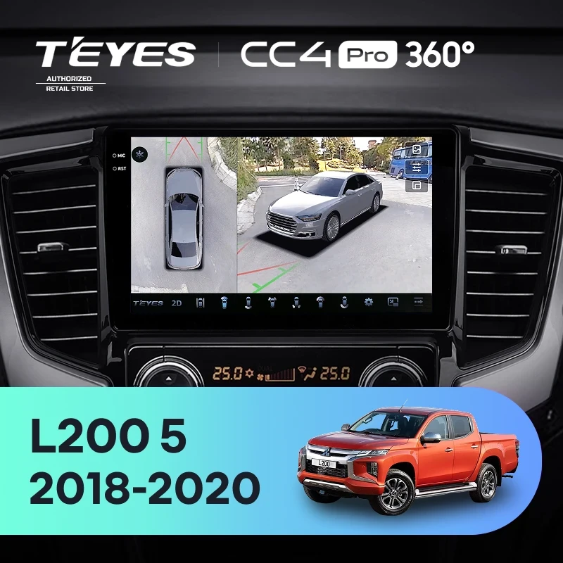 Штатная магнитола Teyes CC4 Pro 360 12/256 Mitsubishi L200 5 (2018-2020) F2