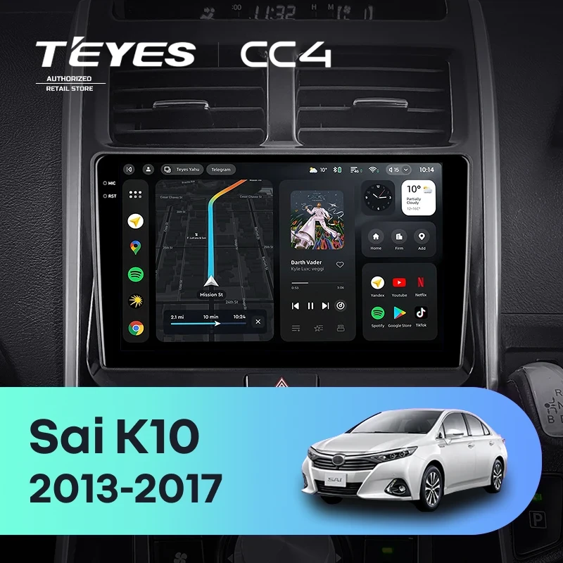 Штатная магнитола Teyes CC4 6/64 Toyota Sai K10 (2013-2017)