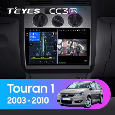 Штатная магнитола Teyes CC3 2K 4/32 Volkswagen Touran 1 (2003-2010)