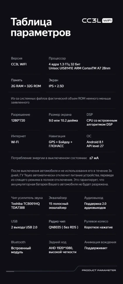 Штатная магнитола Teyes CC3L WiFi 2/32 Great Wall Hover M4 (2012-2017)