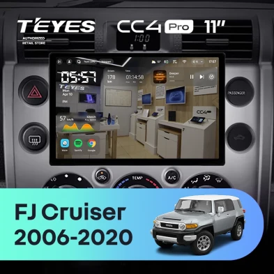 Штатная магнитола Teyes CC4 Pro 8/128 Toyota FJ Cruiser J15 (2006-2020) F2 (11")