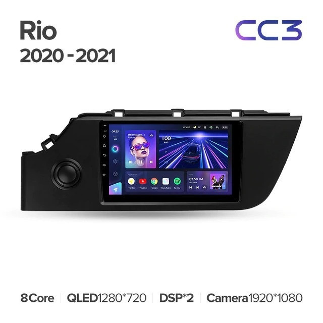 Штатная магнитола Teyes CC3 6/128 Kia Rio 4 IV FB (2020-2022)