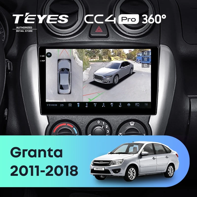 Штатная магнитола Teyes CC4 Pro 360 12/256 Lada Granta Sport (2011-2018) Тип-B