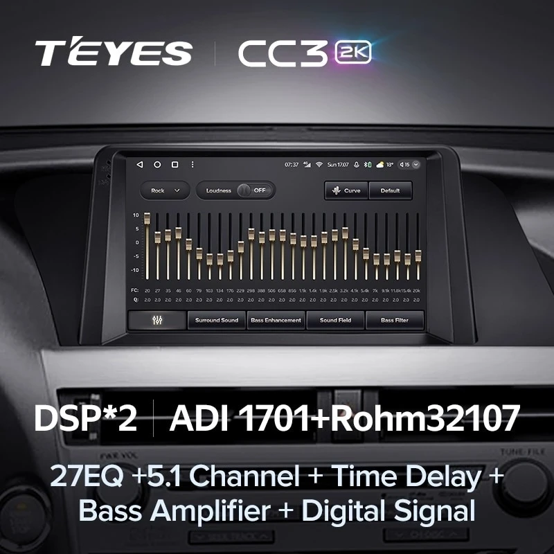 Штатная магнитола Teyes CC3 2K 6/128 Lexus RX270 RX350 RX450h AL10 3 (2008-2015) Тип-A